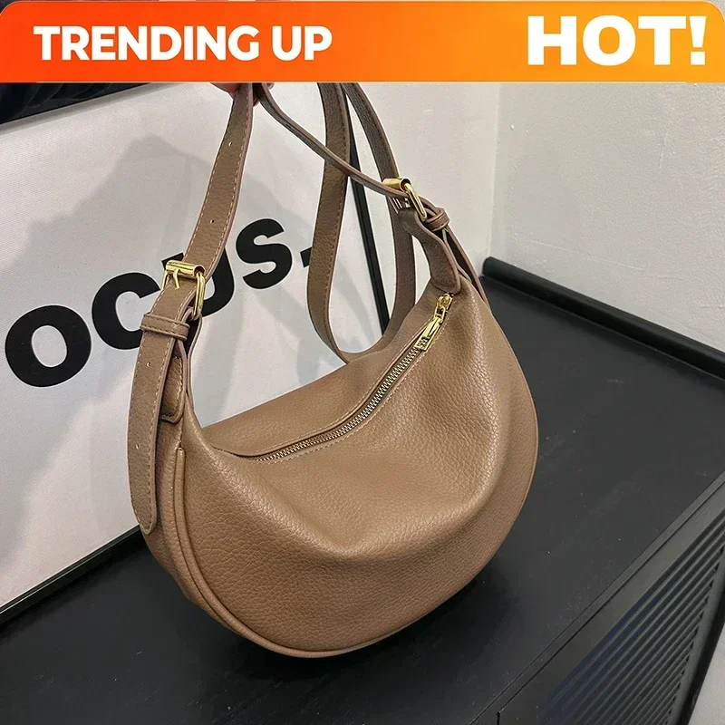 Fashion Solid PU Hobos Shoulde - Luxury Bags On Sales recension och pris
