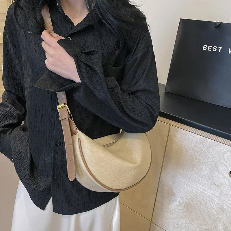Fashion Solid PU Hobos Shoulde - Luxury Bags On Sales recension och pris