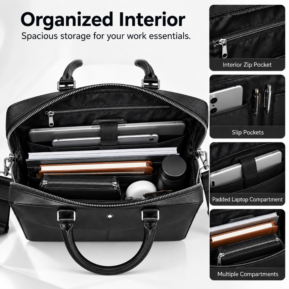 Luxury Men Business Briefcase  - Luxury Bags Tote recension och pris