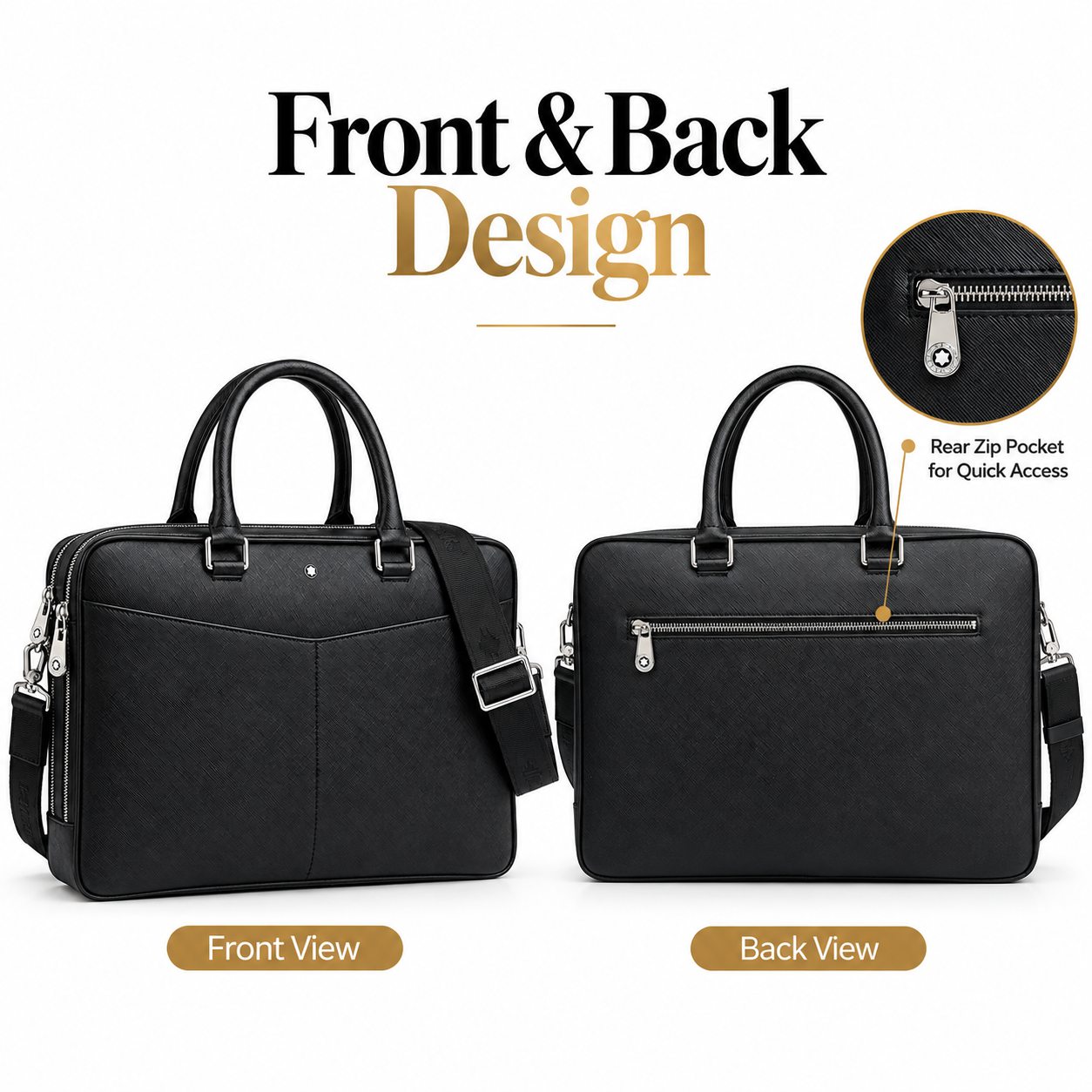 Classic Men Business Briefcase - Luxury Bags Leather recension och pris