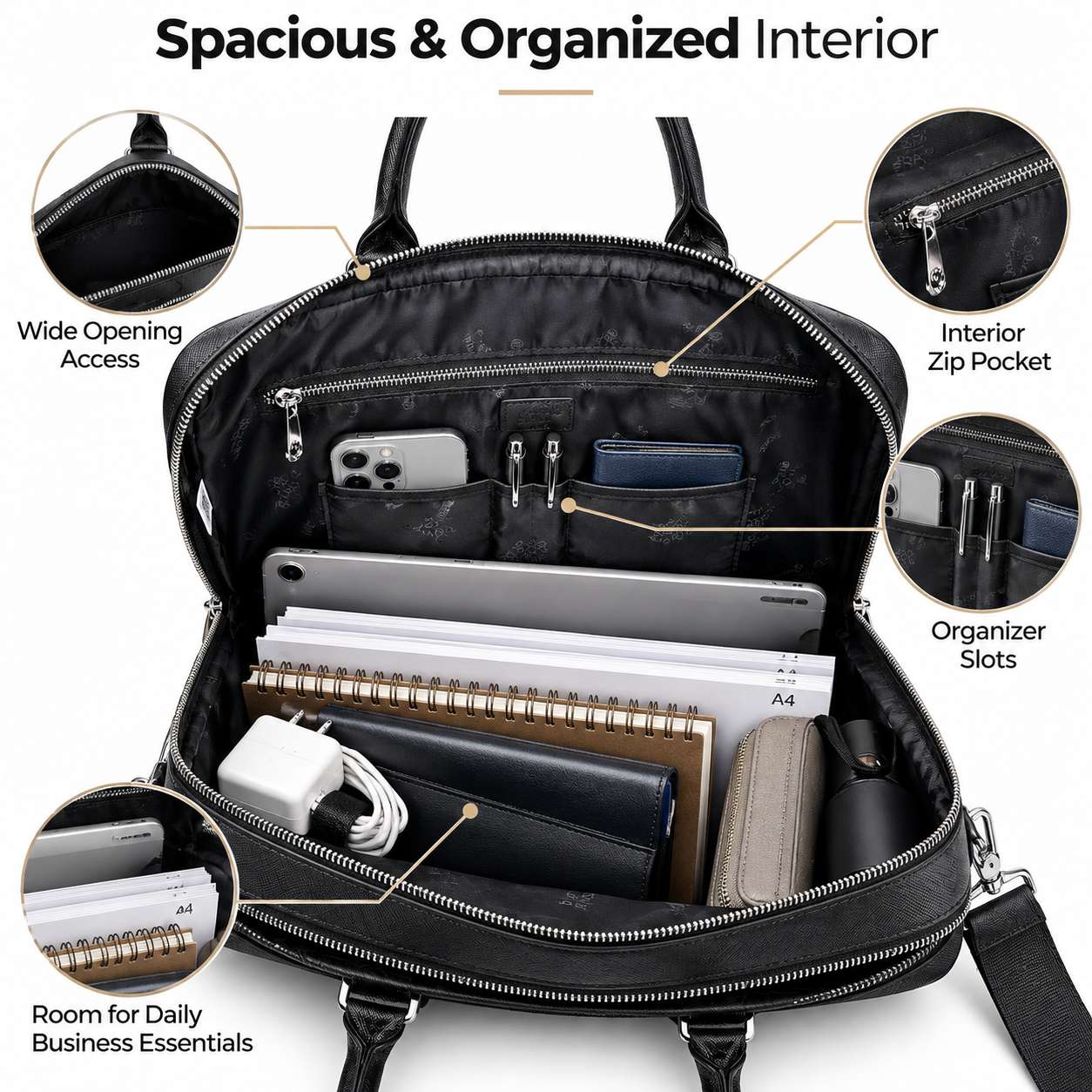 Classic Men Business Briefcase - Luxury Bags Leather recension och pris